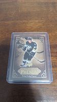 Front of Sidney Crosby Diary of a Phenom rookie hockey card showing player image and card design.
