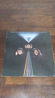 Front album cover showing the band Triumph with faces and rainbow prism design with title Progressions Of Power.