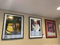 Three framed Ventura County Fair posters mounted on a beige wall showing the years 1987, 1990, and 1996 with themed artwork.