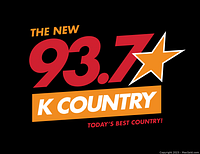 Logo of The New 93.7 K Country radio station