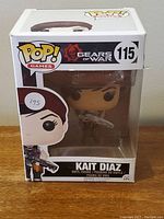 Front view of the Kait Diaz Funko Pop figure in original box, showing figure and box details.