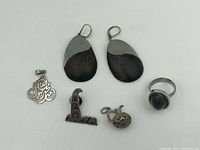 Top view of the entire lot showing all six items on a white background.