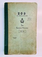 Front cover showing title, edition, and official use designation with visible wear and creasing.