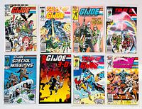 Eight Marvel GI Joe comics from 1987 arranged in two rows. Front covers visible.