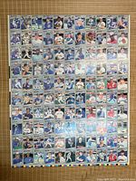 Full sheet of 1989 Fleer Baseball Cards showing multiple individual player cards including Carlos Quintana.