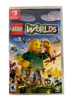 Front cover of LEGO Worlds Nintendo Switch game case for Nintendo Switch system.