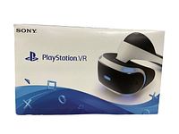 Front of sealed box showing Sony and PlayStation VR branding with headset image
