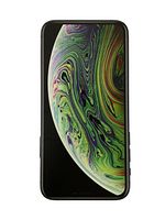 Front view of iPhone XS powered off or in standby revealing full screen display area.