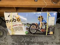 Front of Mobo Mobito box showing flaming hot design and branding