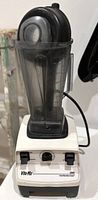 Front view of Vita-Mix 5000 blender assembled with container and lid on base.