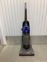 Front view of used Hoover Wind Tunnel upright vacuum cleaner showing overall condition and design.