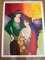 Full front view of the unframed print taped to wall