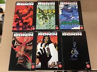 Full set of 6 comic books from Frank Miller's Ronin series laid out in two rows of three, showing cover artwork.