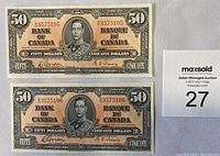 Front sides of both banknotes side by side