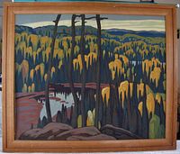 Front view of framed silkscreen print showing full composition and frame