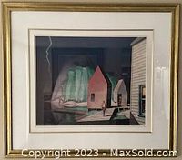 Framed art print titled 'Prelude' by A.J. Casson, with signature visible lower right; image shows full framed piece including matting and glass reflection.