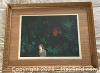 Framed limited edition print titled 'Girl In The Forest' by Byron Randall, visible signature and numbering bottom right corner, overall view showing frame and artwork.