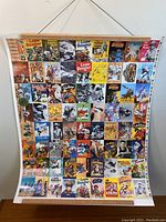 Front of uncut The Lone Ranger trading cards sheet showing multiple card images in grid