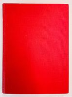 Front cover of the 1887 The Portfolio volume 18, in bright red cloth binding.