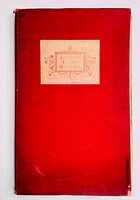 Front cover of the red hardcover book with label reading 'Universal Classic Manuscripts'.