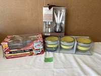 Overview of all items showing two sets of candles and the diffuser oil with sticks unopened.