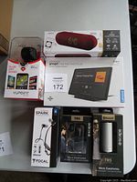 All bundled items displayed on table