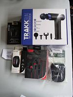 All five items arranged on a light background showing their packaging and physical appearance.