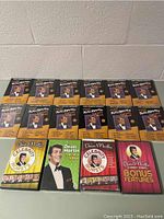 All 16 Dean Martin DVDs displayed, mostly new in original packaging.