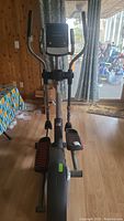 Front view of Pro-Form Ergostride elliptical trainer, showing digital display and handlebars