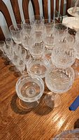 All stemware assortment arranged on table