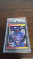 Front of 1989 Donruss Bo Jackson baseball card in PSA graded slab showing Mint 9 grade