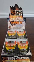Display box of 1990-91 Pro Set hockey card packs, Series II, mostly full with card packs arranged inside.