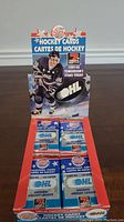 Front view of the box containing sealed 1991-92 OHL 7th Inning Sketch hockey card packs with player illustration and branded text.