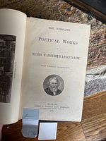 Title page and illustration from 'The Complete Poetical Works of Henry Wadsworth Longfellow', 1876 edition.
