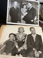 Photos featuring black and white stills of Blondie and Dagwood family characters including the young boy and adult leads.