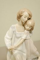 Front view of mother and daughter figurine