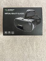 Box front with image of the VR Elegiant virtual reality glasses headset and text