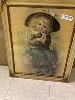 Full view of framed picture showing the entire artwork and frame with size approximately 20x24 inches and visible ornate corner detail.