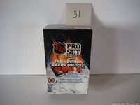 Front view of factory sealed box of NHL Pro Set Series II hockey cards showing logo, branding and icy promo graphics.