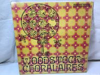Front of the 1968 Woodstock Choralaires LP album with psychedelic geometric design and band name.