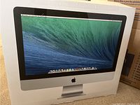 Original Apple iMac retail box front with product image