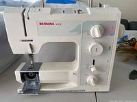 Front view of Bernina 1008 sewing machine showing control dials and stitch selector