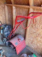 Side view of tiller showing overall condition