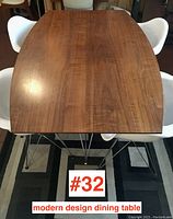 Top view of the solid wood tabletop showing the wood grain and natural finish.