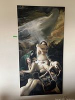 Front-on view of entire painting mounted on wall