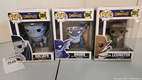 Front view of all three Funko Pop Disney Gargoyles figures in original boxes, showing Goliath, Bronx, Lexington.