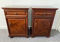 Front view of both bedside tables side by side
