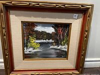 Front view of framed painting