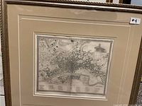 Full view of framed Glasgow map