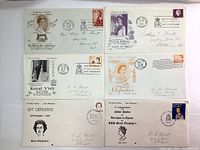 Lot of 6 Canadian First Day Covers featuring Queen Elizabeth II stamps and Royal Visit themes, postmarked from 1959 to 1976